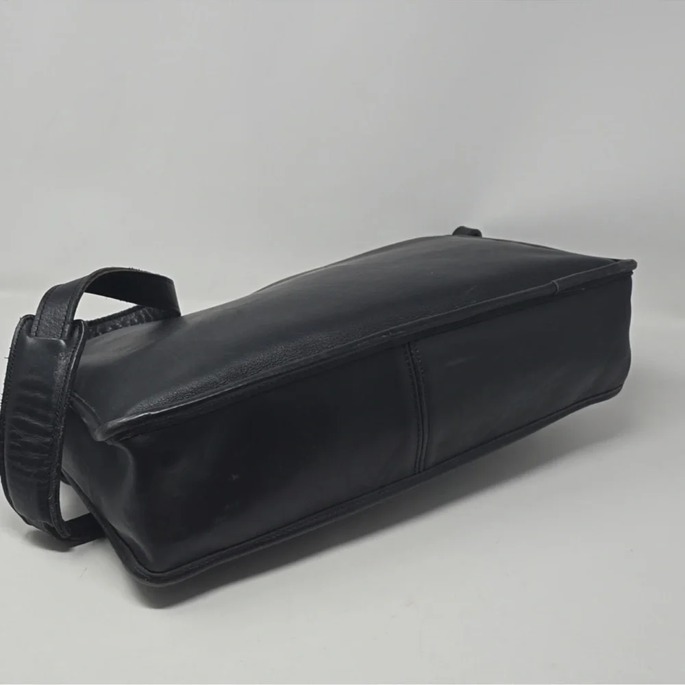 Jack Georges Black Leather Briefcase